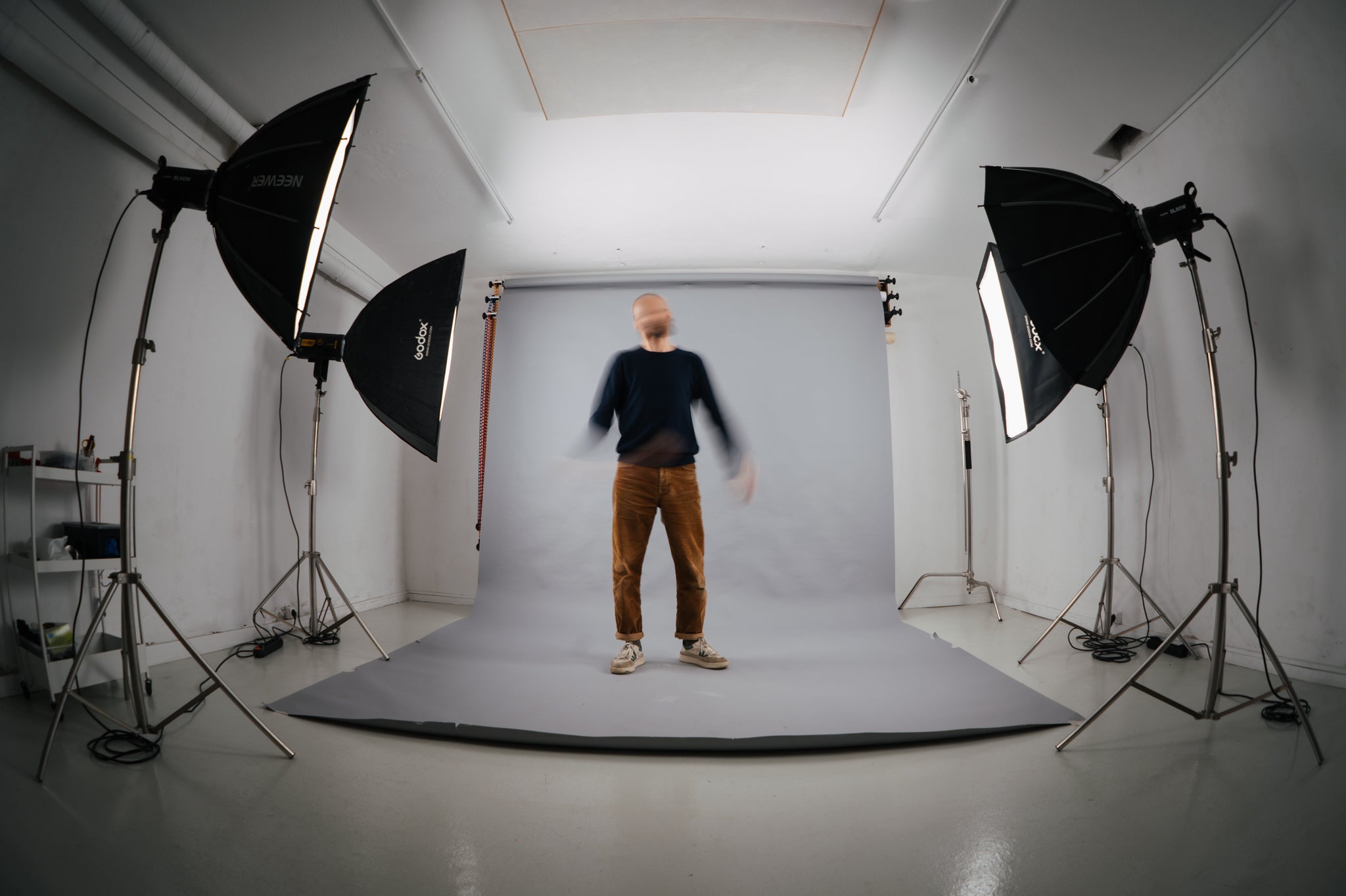Configuração do estúdio de fotografia CRU